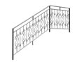 Modern iron banisters, railing. Royalty Free Stock Photo