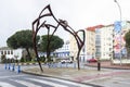 Modern iron sculpture The Tour Space work of Mar Solis, tribute to Ines de Suarez