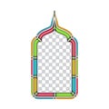 Modern Islamic Vector Frame Border with Current Colors A Stylish Design