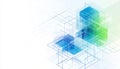 Modern Isometric Abstract Design for Database and Automation Themes