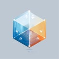 Modern Isometric Cube Infographic Element Royalty Free Stock Photo