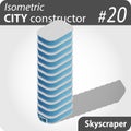 Modern isometric skyscraper