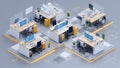 Modern Isometric Workspace Royalty Free Stock Photo