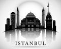 Modern Istanbul City Skyline Design. Turkey