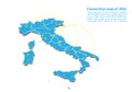 Modern of italy Map connections network design, Best Internet Concept of italy map business from concepts seriesModern of italy Ma