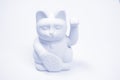 Japanese lucky cat on white background