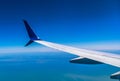 Modern Jet Aircraft Winglets with a Blue Sky Background Royalty Free Stock Photo