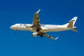 Modern jet passenger plane on a bright sunny day Royalty Free Stock Photo