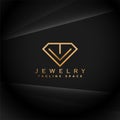 modern jewelry logo template with diamond stone icon design vector illustration
