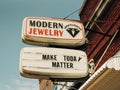 Modern Jewelry sign, in Baxter Springs, on Route 66 in Kansas