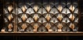 A modern jewelry store with a 3D gemstone wall pattern in sparkling hues