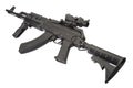 Modern Kalashnikov AK47 with accessories Royalty Free Stock Photo