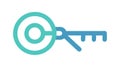 Modern Key Icon, Access and Solution, vector design Generative AI Royalty Free Stock Photo