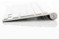 Modern keybord on a white table Royalty Free Stock Photo