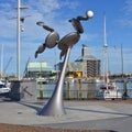 Modern Kinetic Wind Sculpture in Viaduct Harbour, Auckland, New