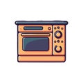 Modern kitchen appliance microwave icon