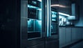 Modern kitchen appliances illuminate futuristic metallic design generated by AI Royalty Free Stock Photo