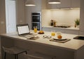 Modern kitchen breakfast nook Royalty Free Stock Photo