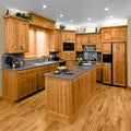 Modern kitchen cabinets and counter tops Royalty Free Stock Photo