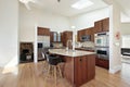 Modern kitchen with granite island Royalty Free Stock Photo