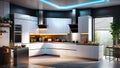 modern kitchen interior, - interior of kitchen Royalty Free Stock Photo