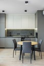 Modern kitchen interior of a beautiful apartment Royalty Free Stock Photo