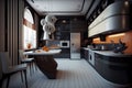 Modern Kitchen Interior Design Architecture Generative AI Royalty Free Stock Photo