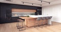 Modern kitchen interior design Royalty Free Stock Photo