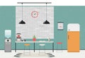 Modern Kitchen Interior. Vector Illustration