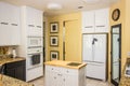 Modern Kitchen With Island And White Cabinetry