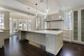 Modern kitchen in new construction home Royalty Free Stock Photo