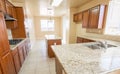 Modern kitchen in new construction home Royalty Free Stock Photo