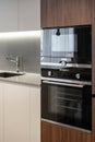 Modern kitchen in new and contemporary apartment Royalty Free Stock Photo