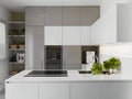 Modern kitchen with vegetables Royalty Free Stock Photo