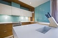 Modern kitchen with white worktop