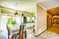 Modern kitchen wide angle HDR image Royalty Free Stock Photo