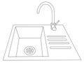 Modern Kitchen worktop with sink