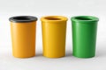 Modern 44L Trash Cans and Recycling Bins in Bright Home Office Royalty Free Stock Photo