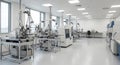 Modern Laboratory with Advanced Scientific Equipment and Robotic Arms Royalty Free Stock Photo