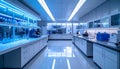 Modern Laboratory Interior with Advanced Equipment and Bright Lighting Royalty Free Stock Photo