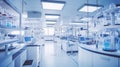 Modern laboratory. Interior of modern research laboratory. Science and technology theme Royalty Free Stock Photo