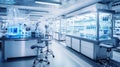 Modern laboratory. Interior of modern research laboratory. Science and technology theme Royalty Free Stock Photo