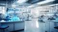 Modern laboratory. Interior of modern research laboratory. Science and technology theme Royalty Free Stock Photo
