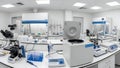 Modern Laboratory Interior Science, Research, and Equipment Royalty Free Stock Photo