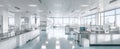 The modern laboratory interior showcasing clean lines and advanced research facilities..AI generated image Royalty Free Stock Photo