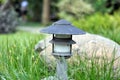 Modern lamp in garden Royalty Free Stock Photo