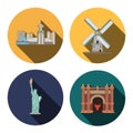 Modern landmark icons