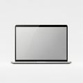 Modern laptop with blank screen on white background Royalty Free Stock Photo