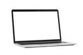 Laptop computer on the tabl on the white background Royalty Free Stock Photo