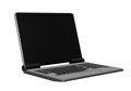 Modern laptop 3D render in white background or isolated background for computer mockup. Royalty Free Stock Photo